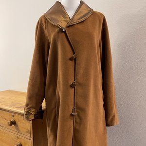 NWT Coldwater Creek Reversible Metallic Overcoat-Sz S